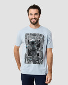 Space Port Vintage Tee-Vintage Stonewash Denim-Front--Clayton---M