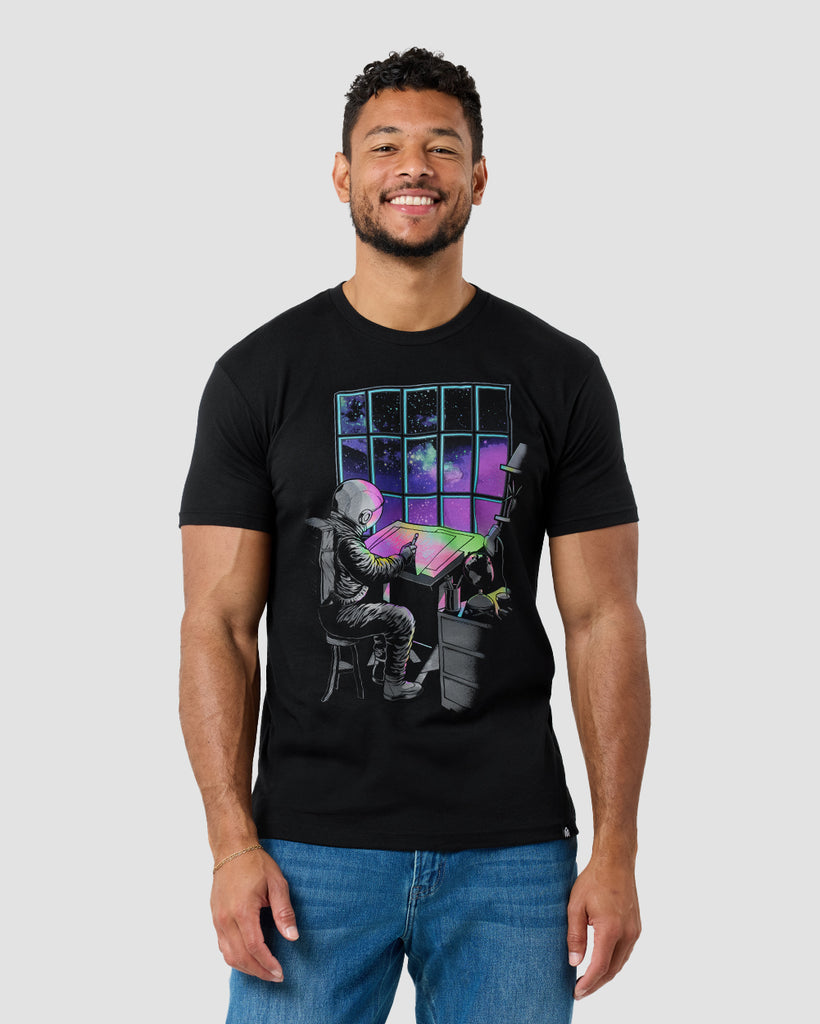 Stellar Sketch Glow-in-the-Dark Tee-Black-Regular-Front--Nico---L