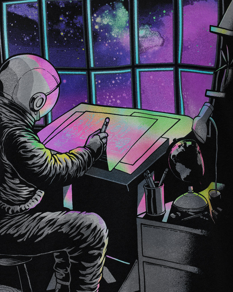 Stellar Sketch Glow-in-the-Dark Tee-Black-Regular-Detail--Nico---L