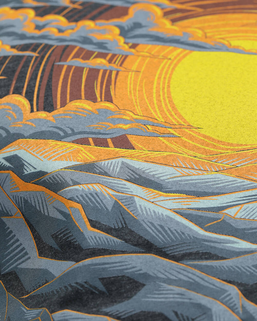 Sunset Serenity Tee-Charcoal-Macro