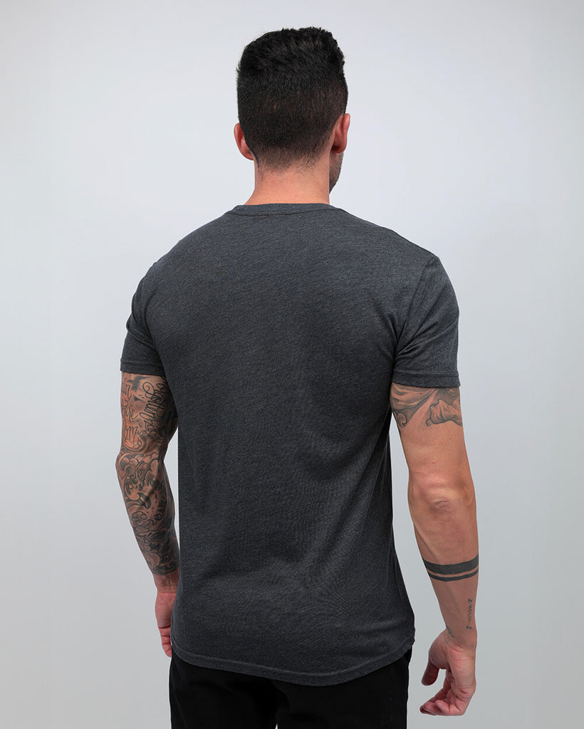 Sunset Serenity Tee-Charcoal-Back--Zach---L