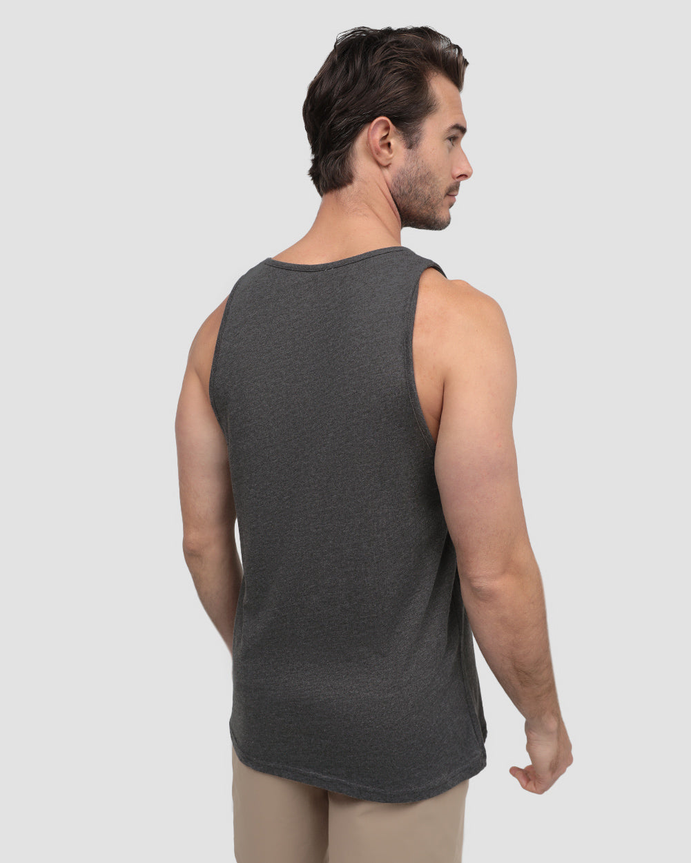 Sunset Serenity Tank-Charcoal-Regular-Back--Alex---M