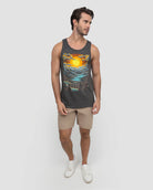 Sunset Serenity Tank-Charcoal-Regular-Full--Alex---M