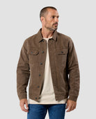 Tradesman Trucker Jacket - Non-Branded-Brown-Front--Zac---M
