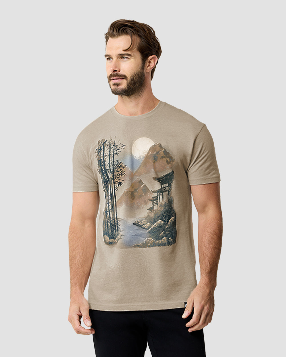 Tranquil Waters Tee-Cream-Regular-Front--Alex---M