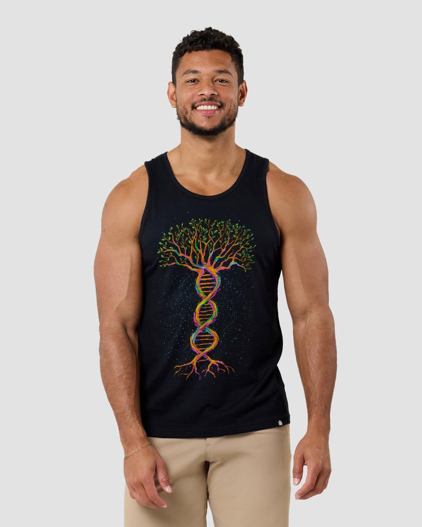 Tree of Life Tank-Regular-Black-Front--Nico---L