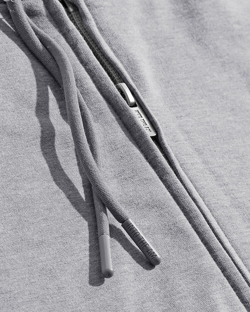 Zip-Up Hoodie - Non-Branded-Grey-Detail2