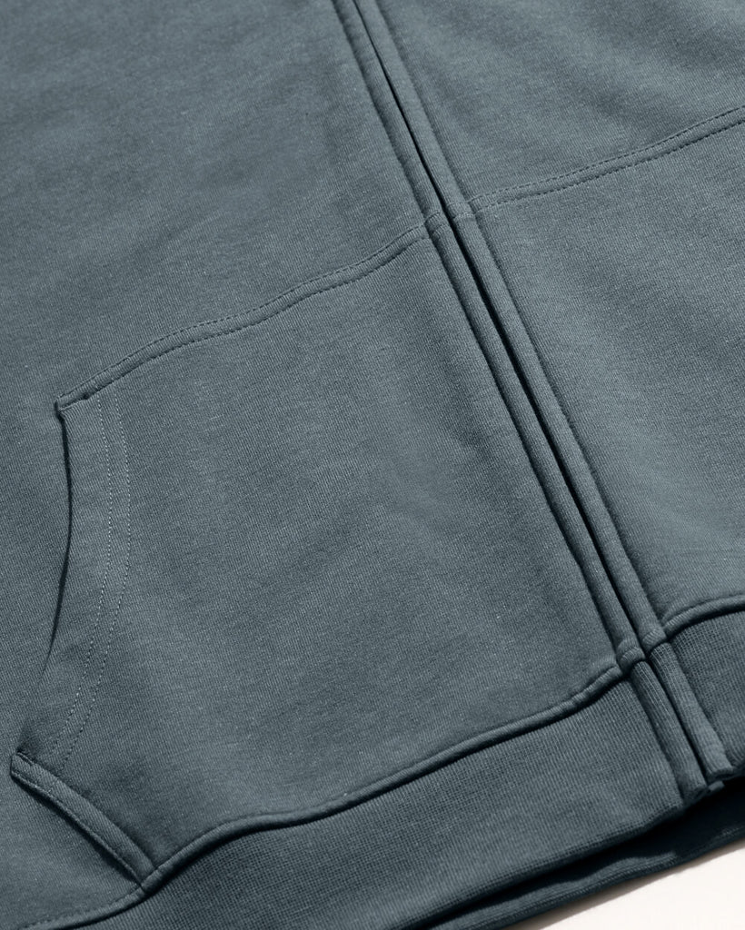 Zip-Up Hoodie - Non-Branded-Indigo-Detail3