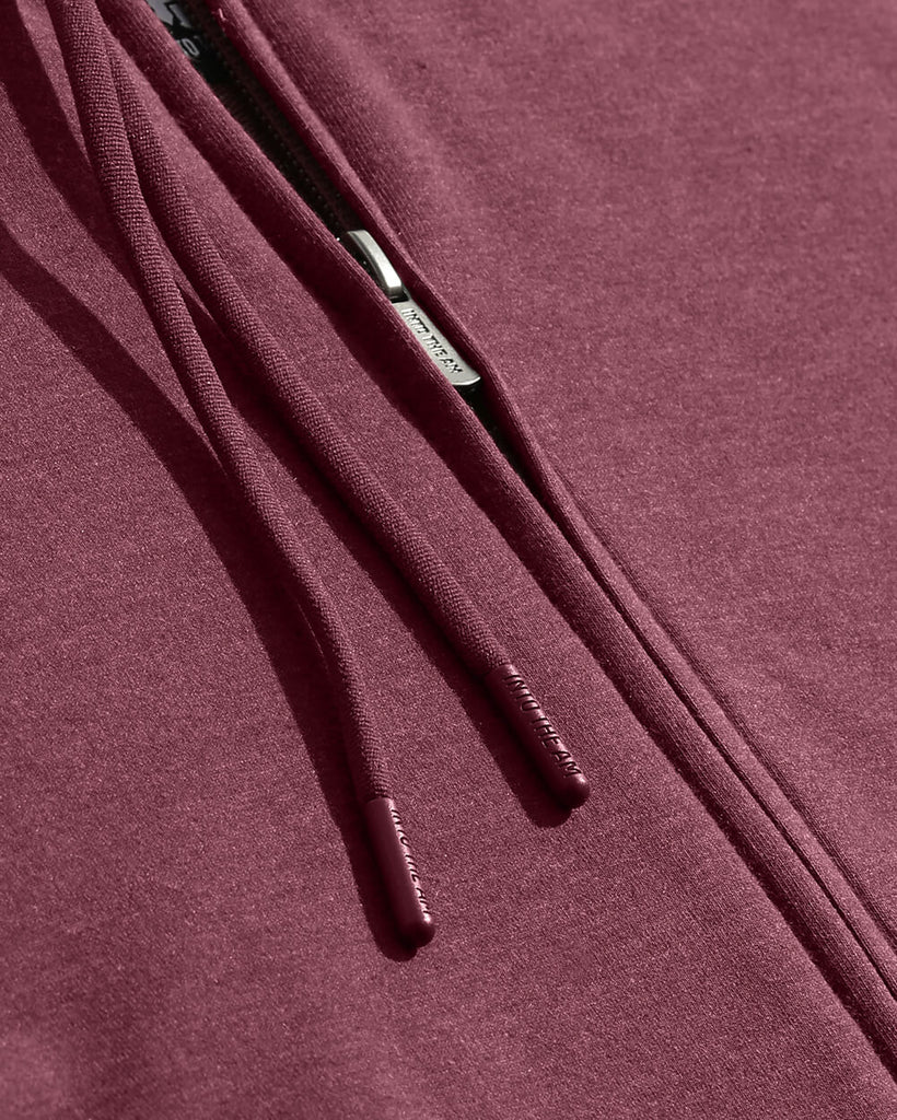 Zip-Up Hoodie - Non-Branded-Maroon-Detail2