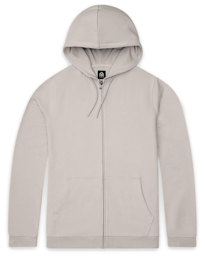 Zip-Up Hoodie - Non-Branded-Beige-Front