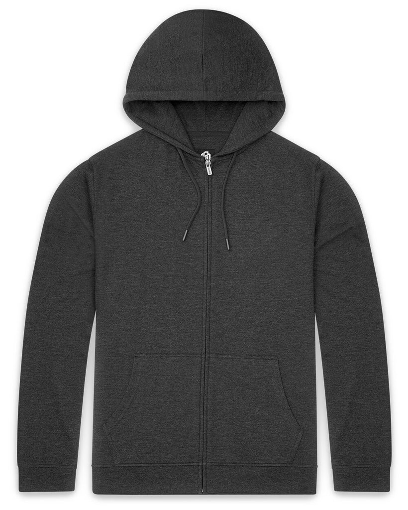 Zip-Up Hoodie - Non-Branded-Charcoal-Front