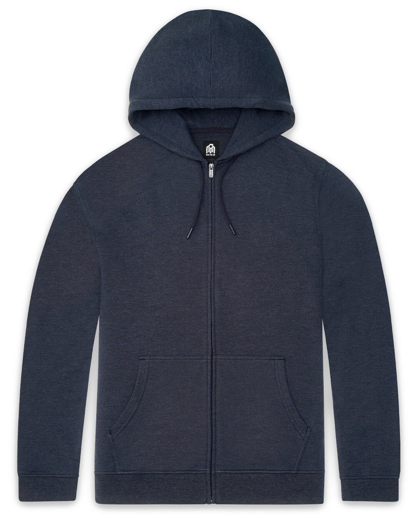 Zip-Up Hoodie - Non-Branded-Navy-Front