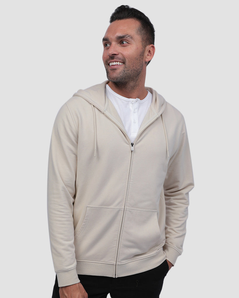 Zip-Up Hoodie - Non-Branded-Beige-Front2--Zach---L