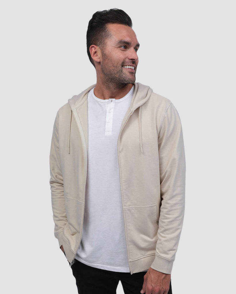 Zip-Up Hoodie - Non-Branded-Beige-Front1--Zach---L