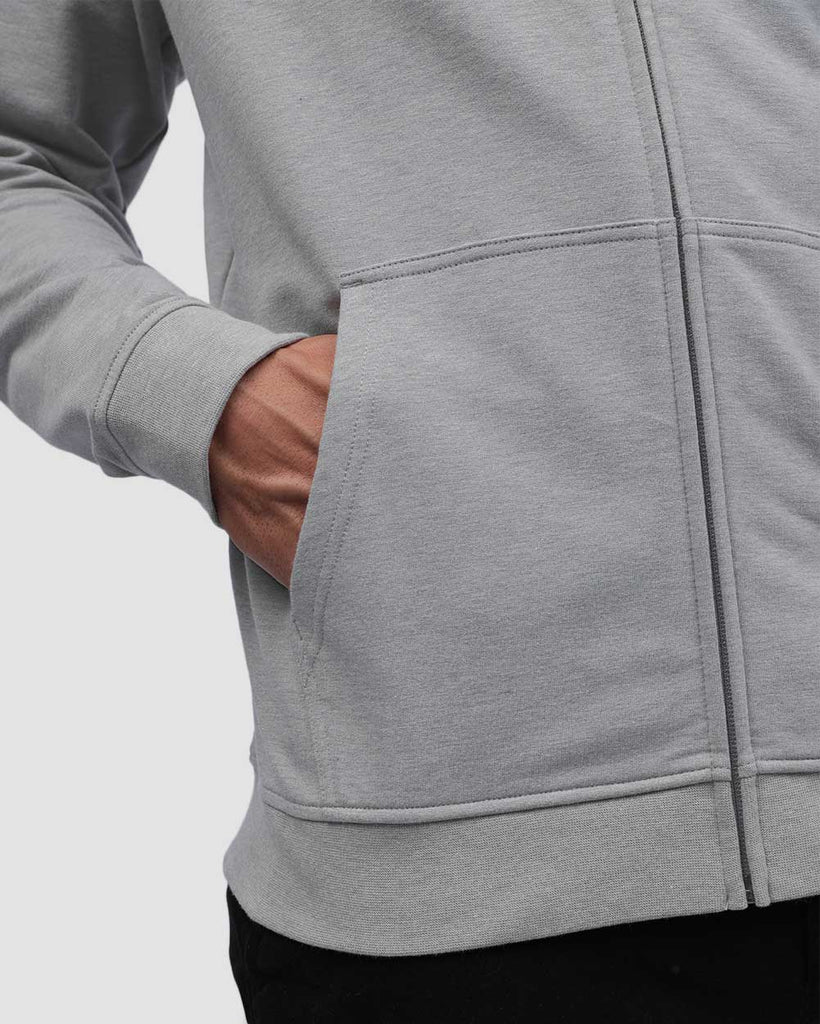 Zip-Up Hoodie - Non-Branded-Grey-Detail1