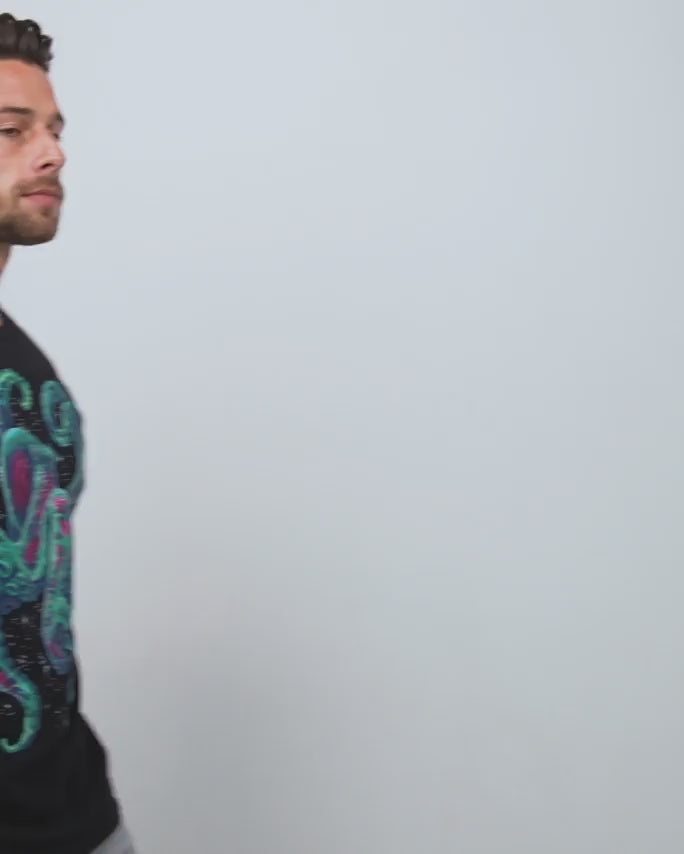 Gleaming Octo Glow-in-the-Dark Tee-Black-Regular-Video--Tom---M