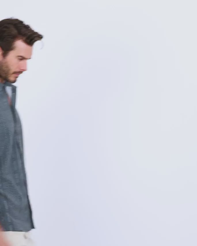 Relaxed Button Up - Non-Branded-Navy Tribal-video