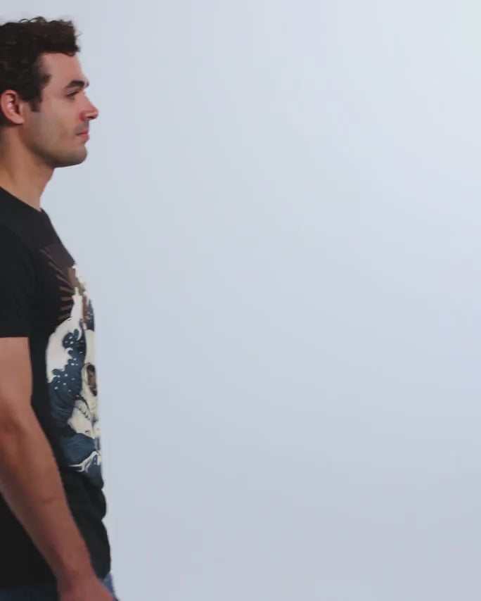 Dead Current Tee-Charcoal-Black-Video--Model---L