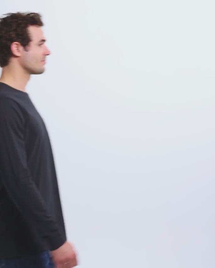 Long Sleeve Tee - Non-Branded-Regular-Black-Video--Model---L