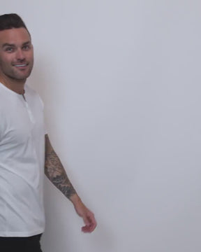 Essential Henley Tee-White-video