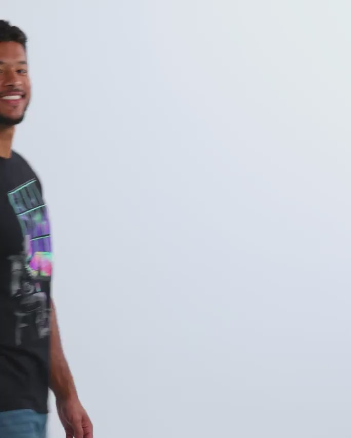 Stellar Sketch Glow-in-the-Dark Tee-Black-allskus