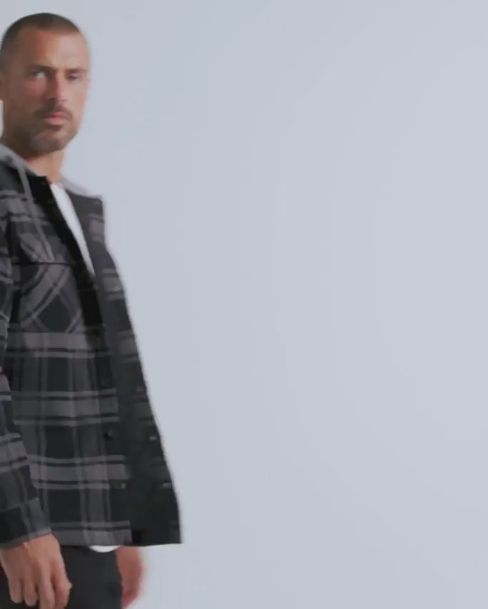 Ridgeview Flannel Jacket-Black Multi Plaid-Regular-Video--Model---L
