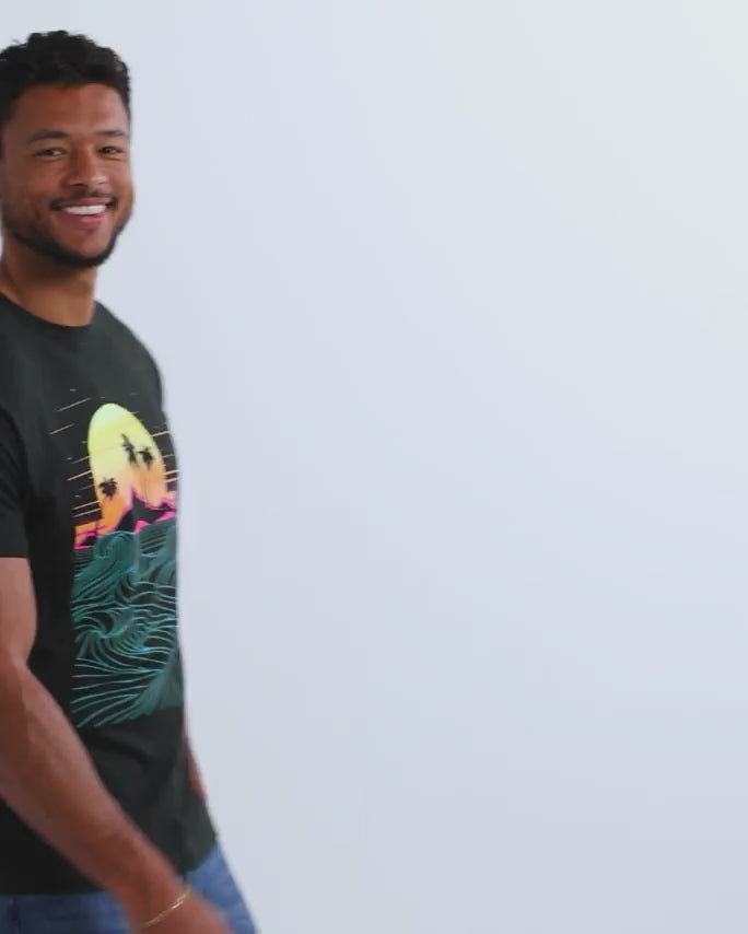 Neon Coast Glow-in-the-Dark Tee-Black-allskus