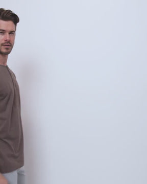 Henley Tee - Non-Branded-Brown-video