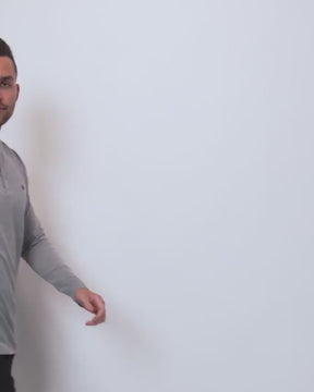 Long Sleeve Henley Tee - Branded-Grey-Video