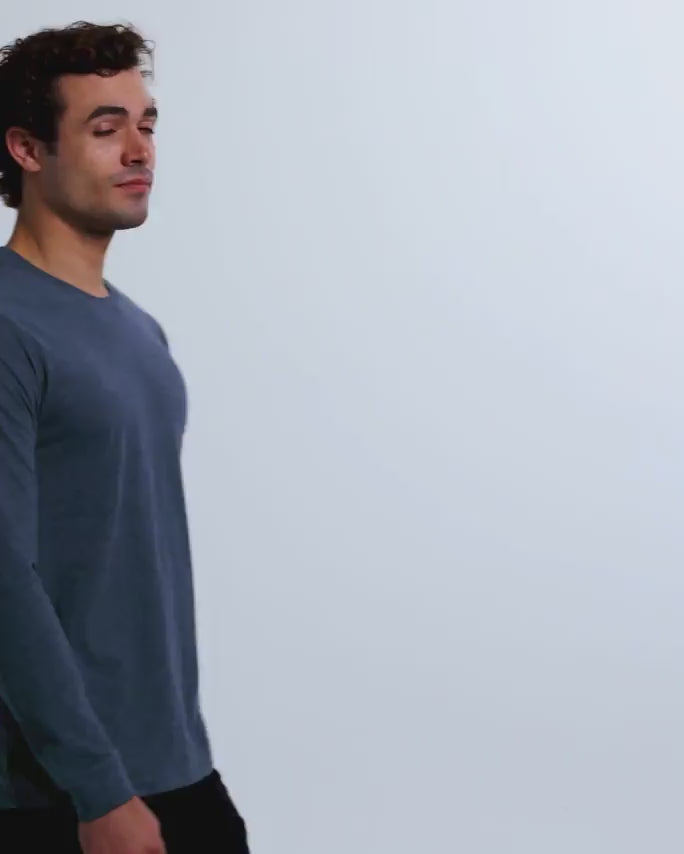 Essential Long Sleeve Tee-Navy-Video--Chase---M