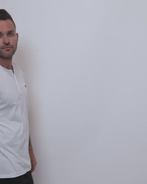 Basic Henley Tee-White-video