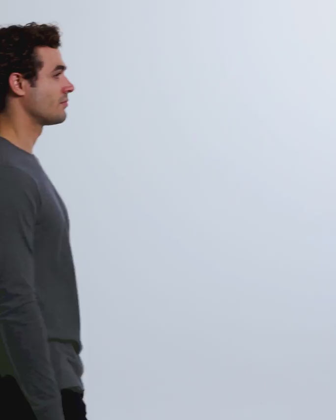 Essential Long Sleeve Tee-Charcoal-Video--Chase---L