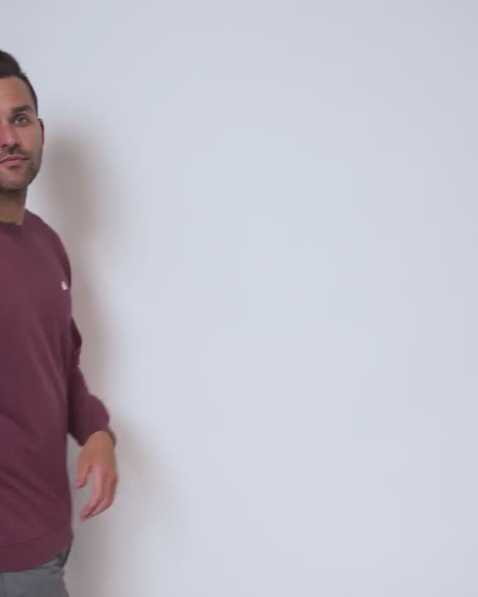 Crewneck Sweatshirt - Branded-Maroon-Video--Zach---L