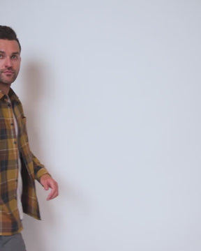 Long Sleeve Flannel-Multi Plaid Yellow-Video
