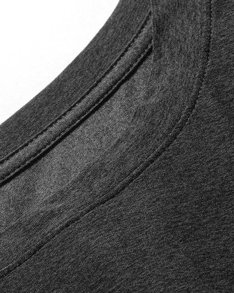 Basic Athletic Tee-Charcoal-Detail1