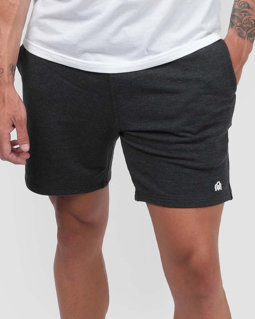 Basic Lounge Shorts-Charcoal-Front--Zach---L