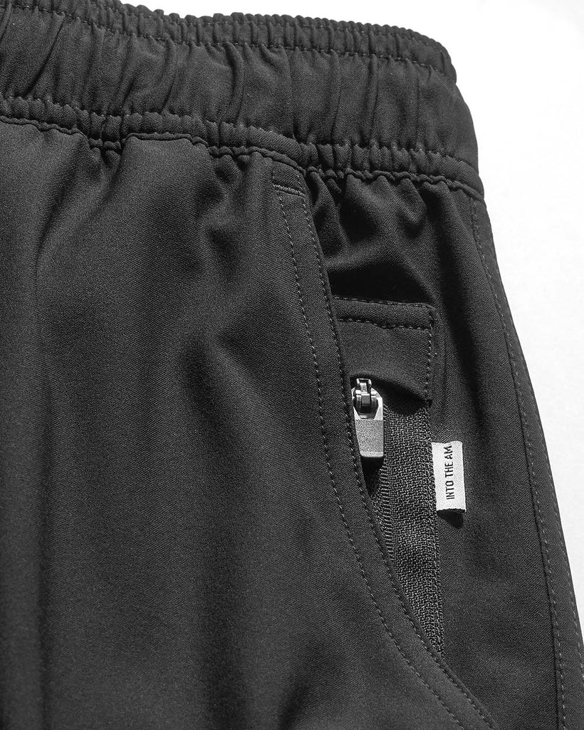 Essential Athletic Shorts-Charcoal-Detail3