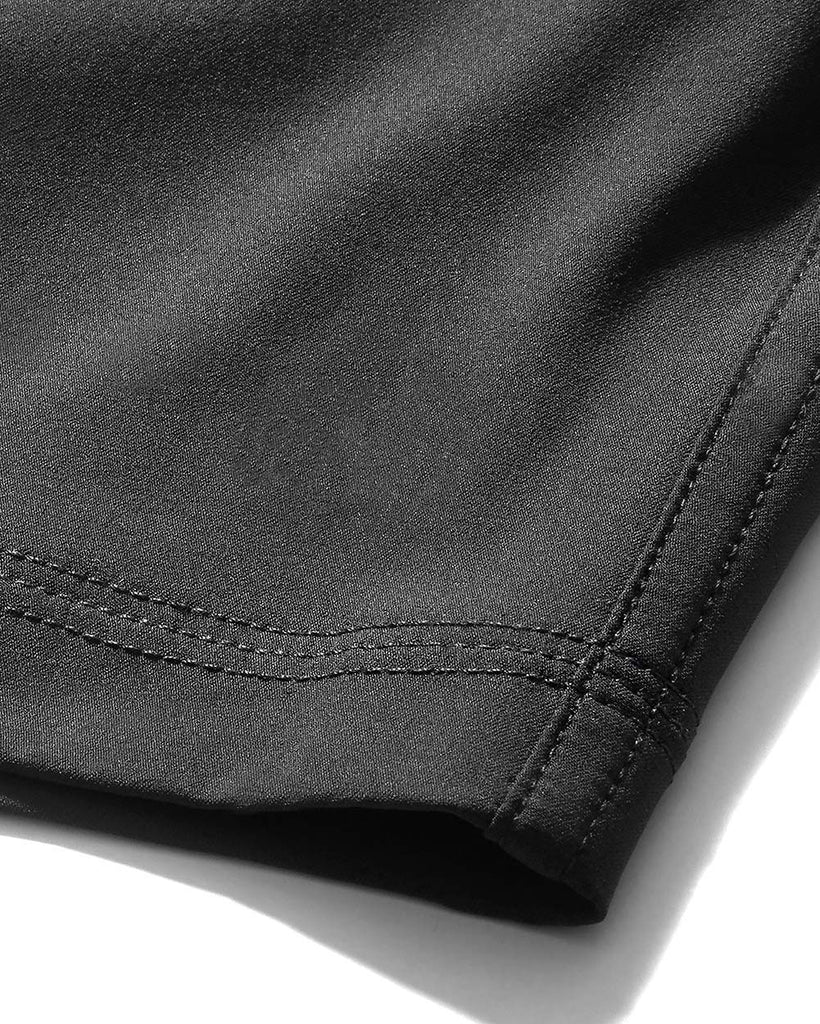 Essential Athletic Shorts-Charcoal-Detail5