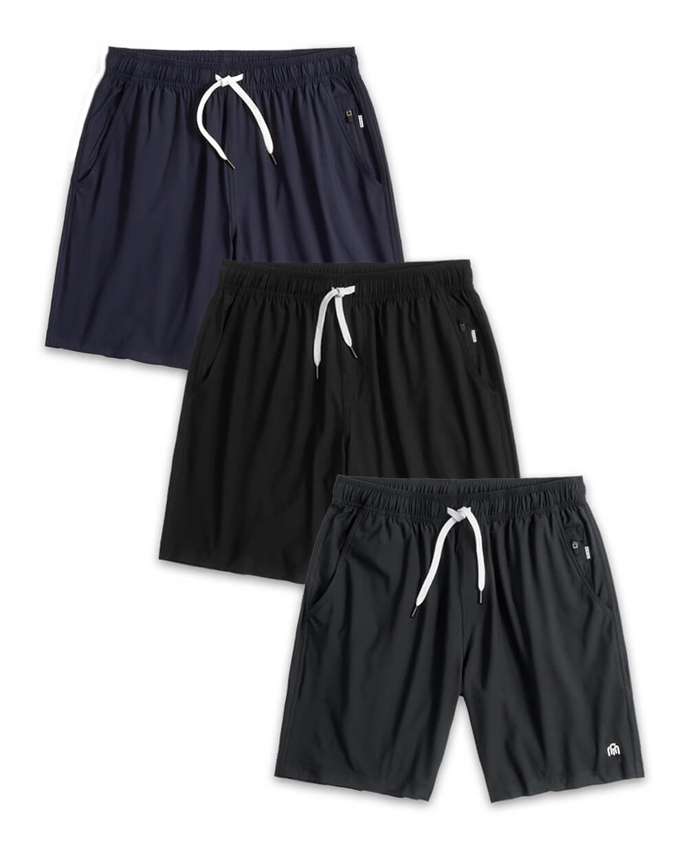 Basic Athletic Shorts Custom 3 Pack-Front