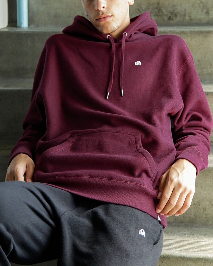 Basic Heavyweight Pullover Hoodie-Maroon-Lifestyle--Christian---L