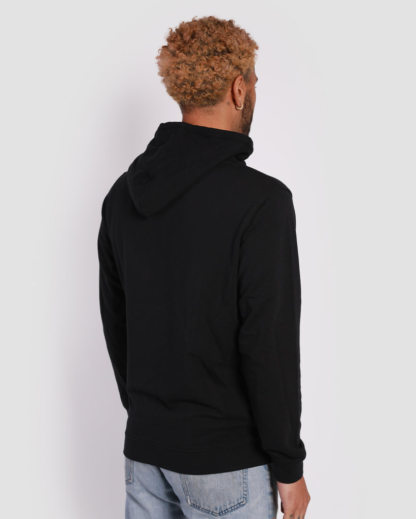 Pullover Hoodie (Hidden Pocket) - Branded-Black-Back--Jay---M