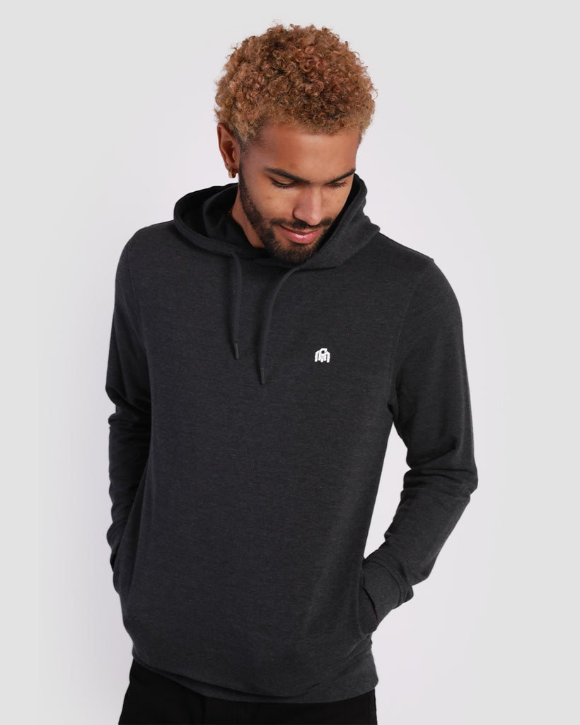 Pullover Hoodie (Hidden Pocket) - Branded-Charcoal-Front--Jay---M