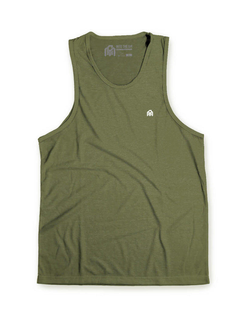 Basic tank-Olive Green-Front