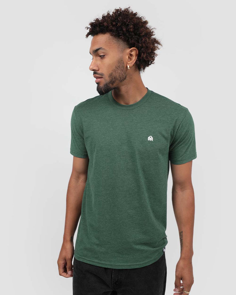 Basic Tee-Forest Green-Front--Jay---M