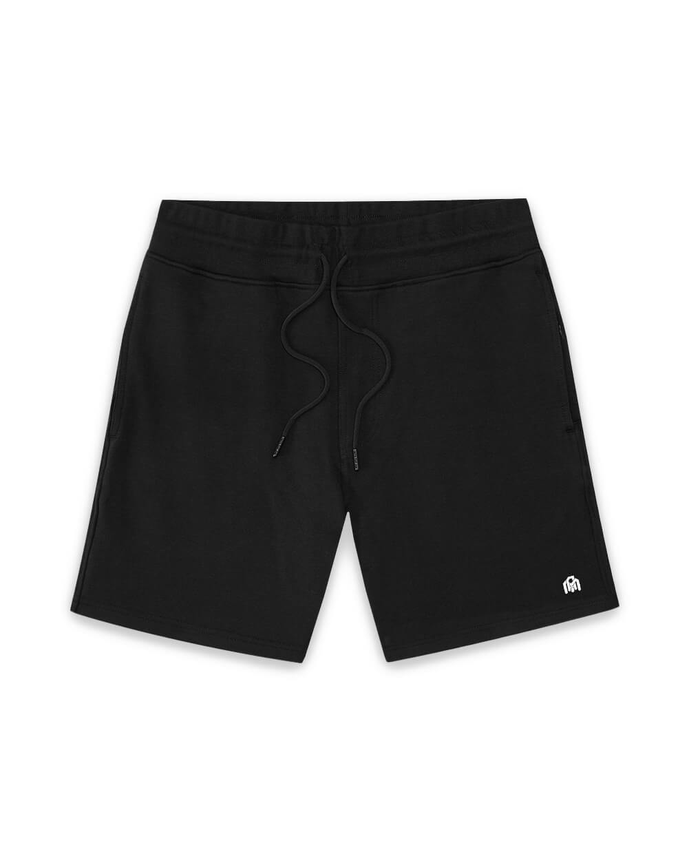 Basic Lounge Shorts-Black-Front