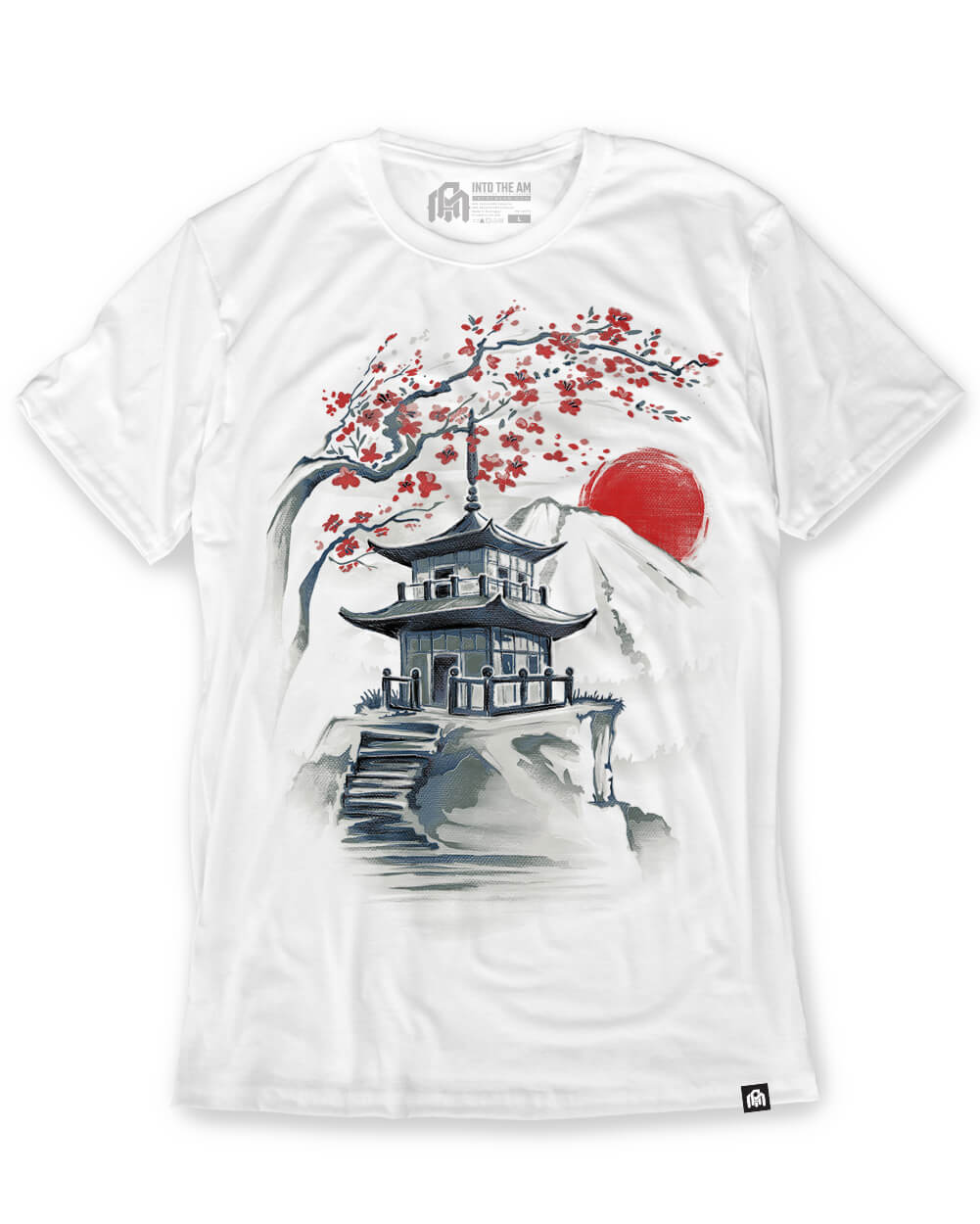 Blossom Temple Tee-White-Front