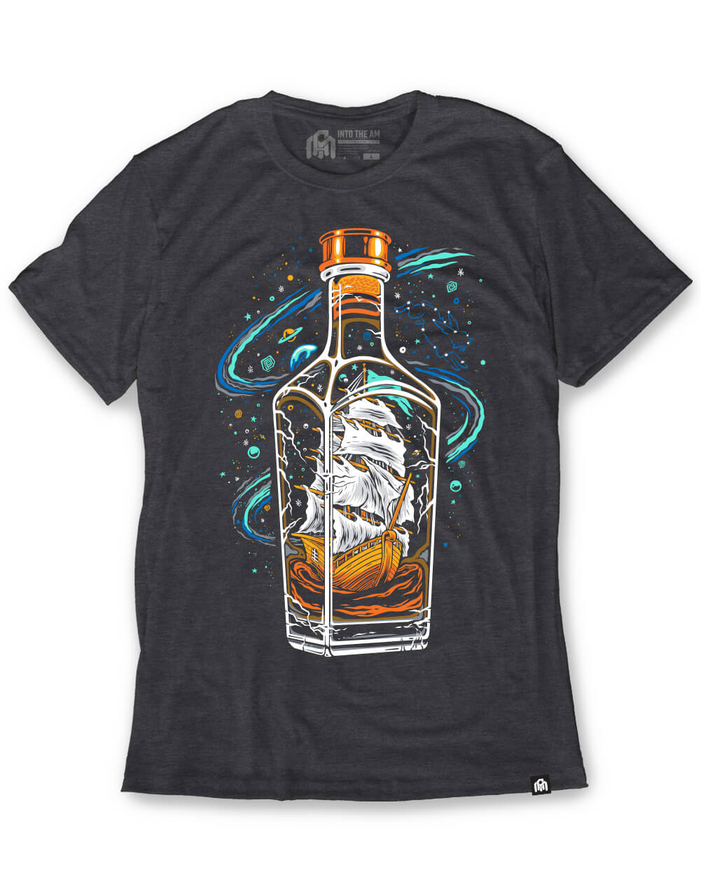Bourbon Voyage Tee-Charcoal-Mock