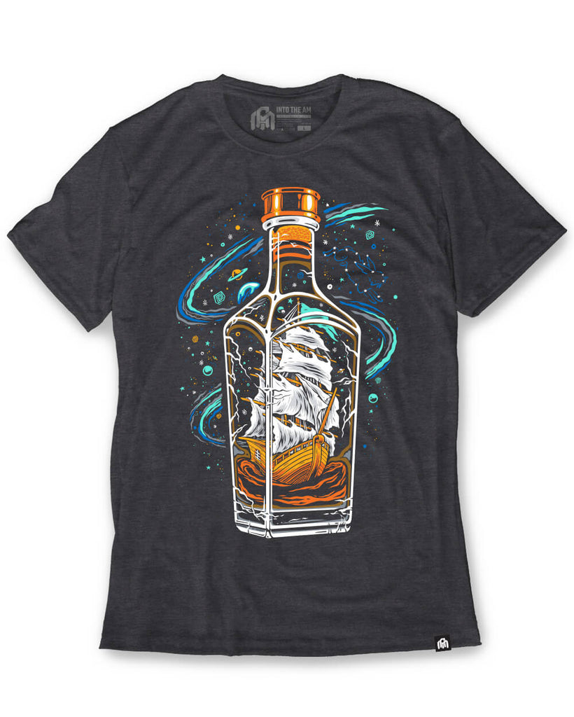 Bourbon Voyage Tee-Charcoal-Front