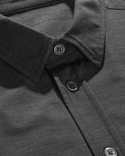 Essential Button Up-Black Heather-Detail