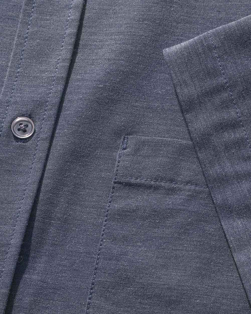 Essential Button Up-Navy-Detail